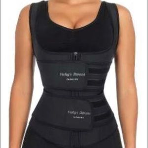 Waist Trainer Vest with zipper and 2 straps.